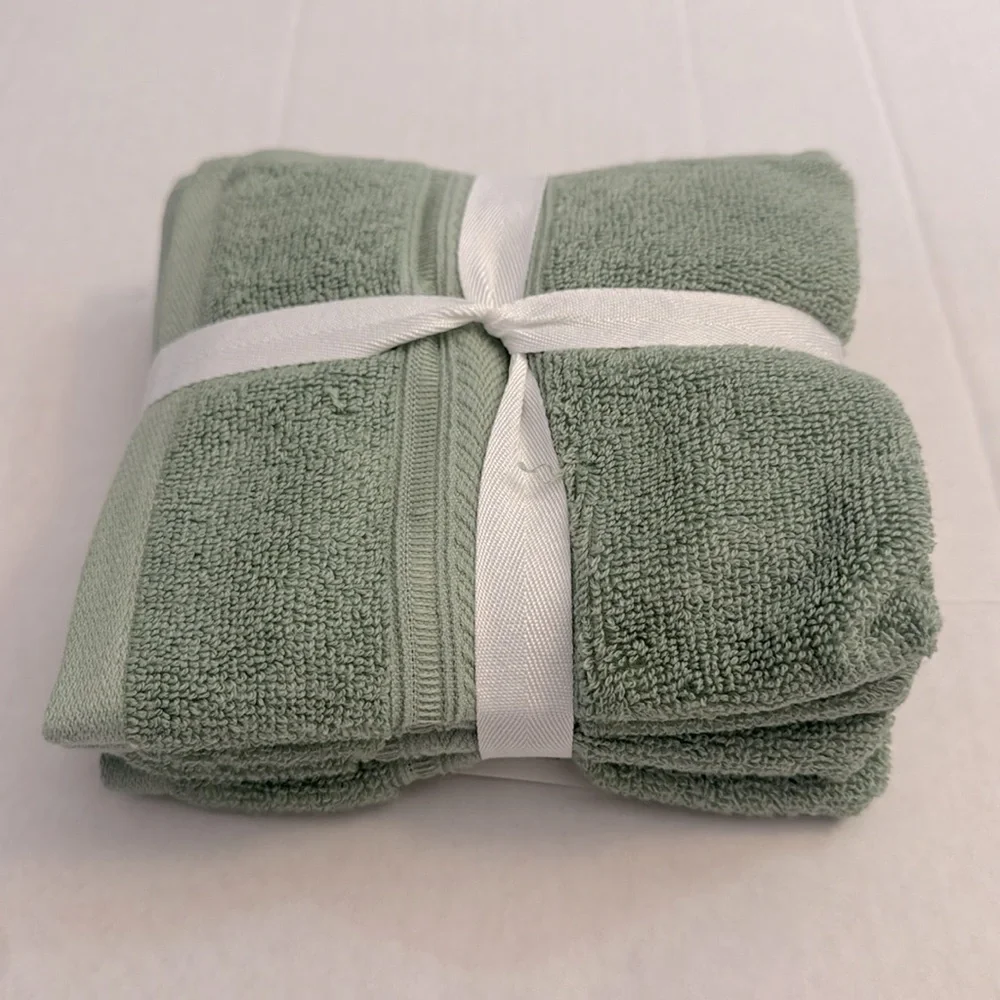 💥8pc PURELUX Luxury Bath Towel Set - Loft By Loftex - Rayon From Bamboo - Olive